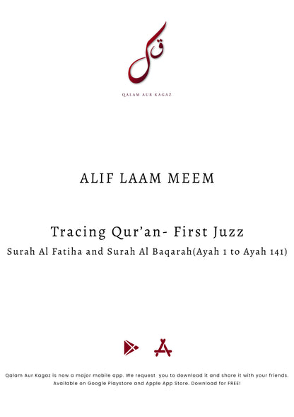 Complete Tracing Quran-All 30 Juzz Physical Copy